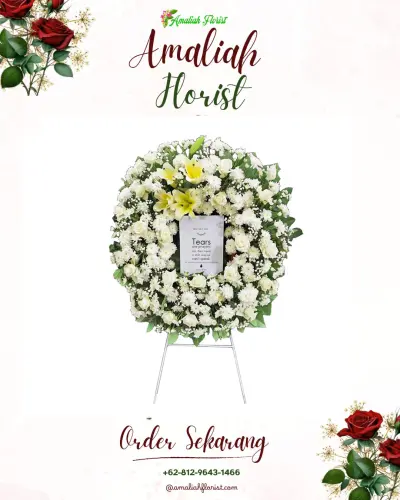 Krans Bunga Duka Cita di Gubu Kusuma